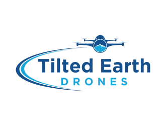 Tilted Earth Drones logo design by luckyprasetyo