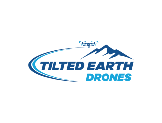 Tilted Earth Drones logo design by luckyprasetyo