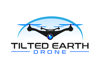 Tilted Earth Drones logo design by logy_d