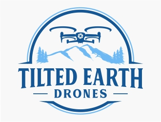 Tilted Earth Drones logo design by Mardhi