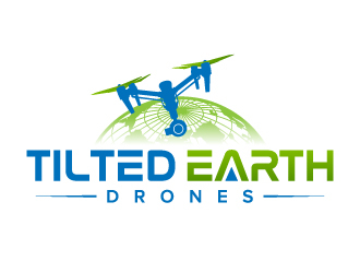 Tilted Earth Drones logo design by jaize
