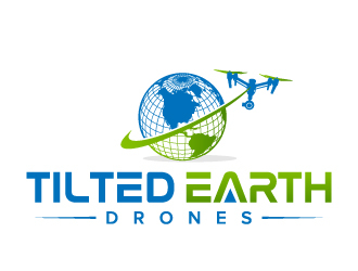 Tilted Earth Drones logo design by jaize