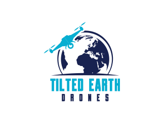 Tilted Earth Drones logo design by yippiyproject