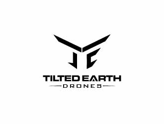 Tilted Earth Drones logo design by usef44