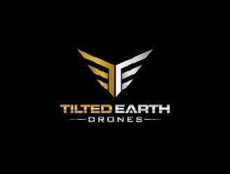 Tilted Earth Drones logo design by usef44