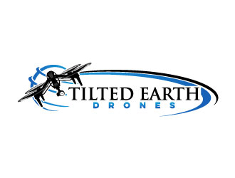 Tilted Earth Drones logo design by daywalker