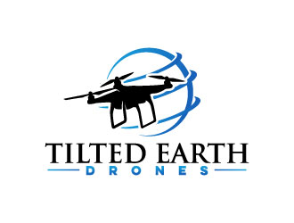 Tilted Earth Drones logo design by daywalker