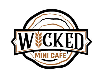 Wicked Mini Cafe logo design by MonkDesign