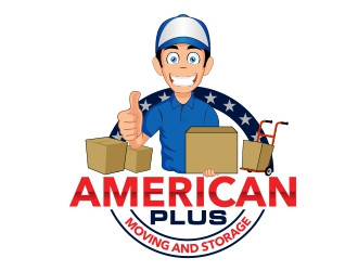 American Plus Moving and Storage  logo design by rizuki
