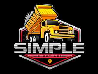 Simple Fleet App logo design by DreamLogoDesign