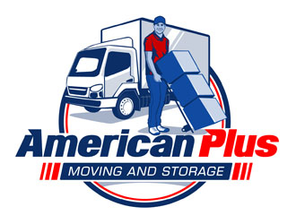 American Plus Moving and Storage  logo design by DreamLogoDesign
