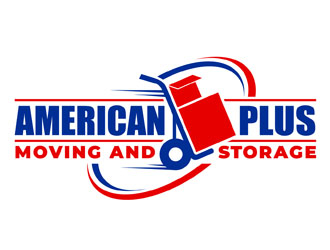 American Plus Moving and Storage  logo design by DreamLogoDesign