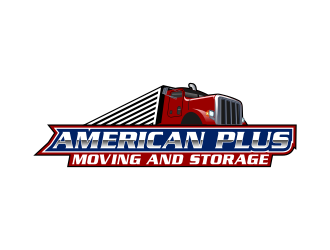 American Plus Moving and Storage  logo design by Kruger