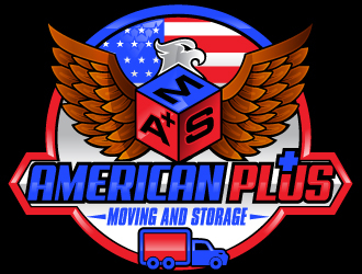 American Plus Moving and Storage  logo design by Suvendu