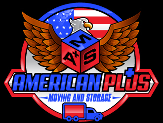 American Plus Moving and Storage  logo design by Suvendu