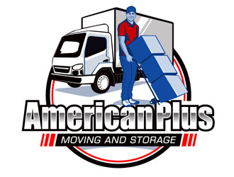 American Plus Moving and Storage  logo design by DreamLogoDesign