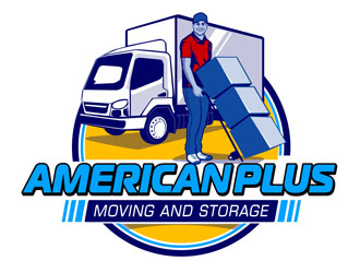 American Plus Moving and Storage  logo design by DreamLogoDesign