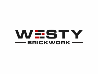 Westy brickwork logo design by y7ce