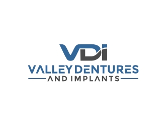 Valley Dentures and Implants logo design by protein
