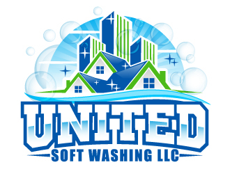 United Soft washing LLC  logo design by AamirKhan
