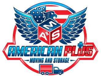 American Plus Moving and Storage  logo design by Suvendu