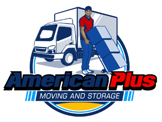 American Plus Moving and Storage  logo design by DreamLogoDesign