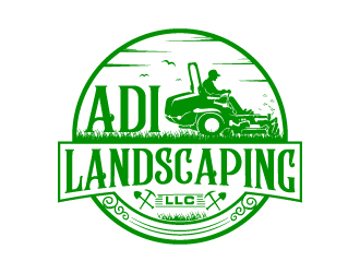 ADI Landscaping LLC logo design by LucidSketch