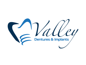 Valley Dentures and Implants logo design by Gwerth