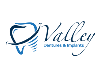 Valley Dentures and Implants logo design by Gwerth