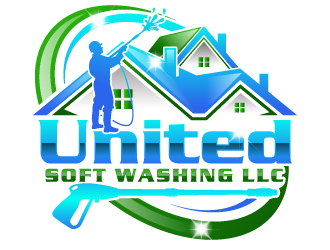 United Soft washing LLC  logo design by uttam