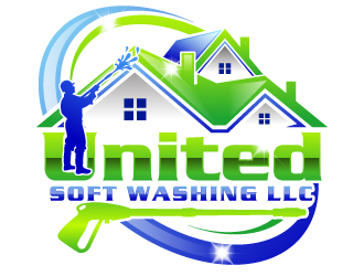 United Soft washing LLC  logo design by uttam