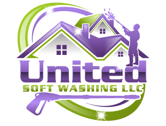 United Soft washing LLC  logo design by uttam