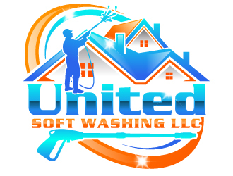 United Soft washing LLC  logo design by uttam