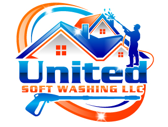 United Soft washing LLC  logo design by uttam