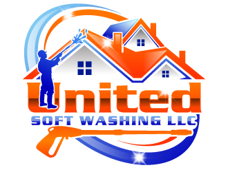 United Soft washing LLC  logo design by uttam