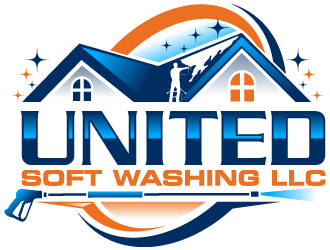 United Soft washing LLC  logo design by Suvendu