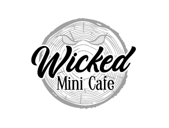 Wicked Mini Cafe logo design by axel182
