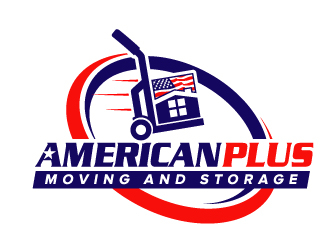 American Plus Moving and Storage  logo design by jaize