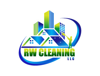 RW CLEANING LLC logo design by Suvendu