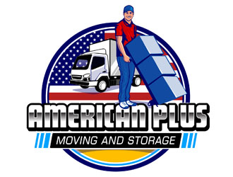 American Plus Moving and Storage  logo design by DreamLogoDesign