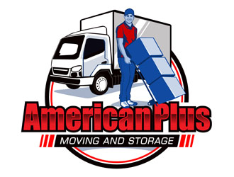 American Plus Moving and Storage  logo design by DreamLogoDesign