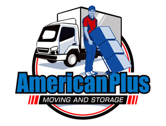 American Plus Moving and Storage  logo design by DreamLogoDesign