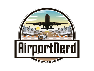 AirportNerd logo design by LucidSketch