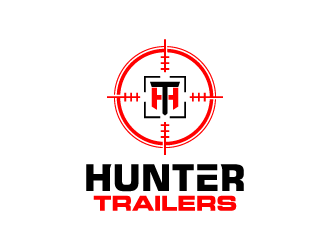 Hunter Trailers logo design by yans