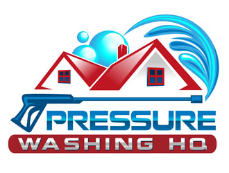 Pressure Washing HQ logo design by DreamLogoDesign