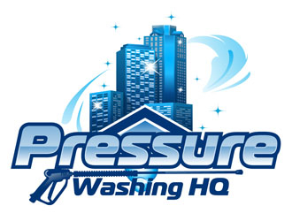 Pressure Washing HQ logo design by DreamLogoDesign