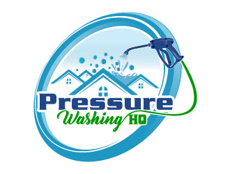 Pressure Washing HQ logo design by Suvendu
