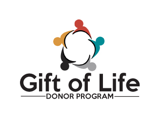 Logo:   We Rise… For every loss, For every life, To every challenge |  We are Gift of Life…We Rise      Company Name: Gift of Life Donor Program logo design by AamirKhan