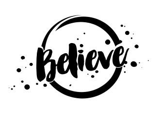 BELIEVE logo design by M J
