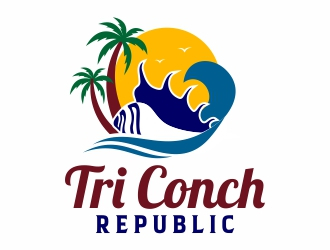 Tri Conch Republic logo design by MonkDesign